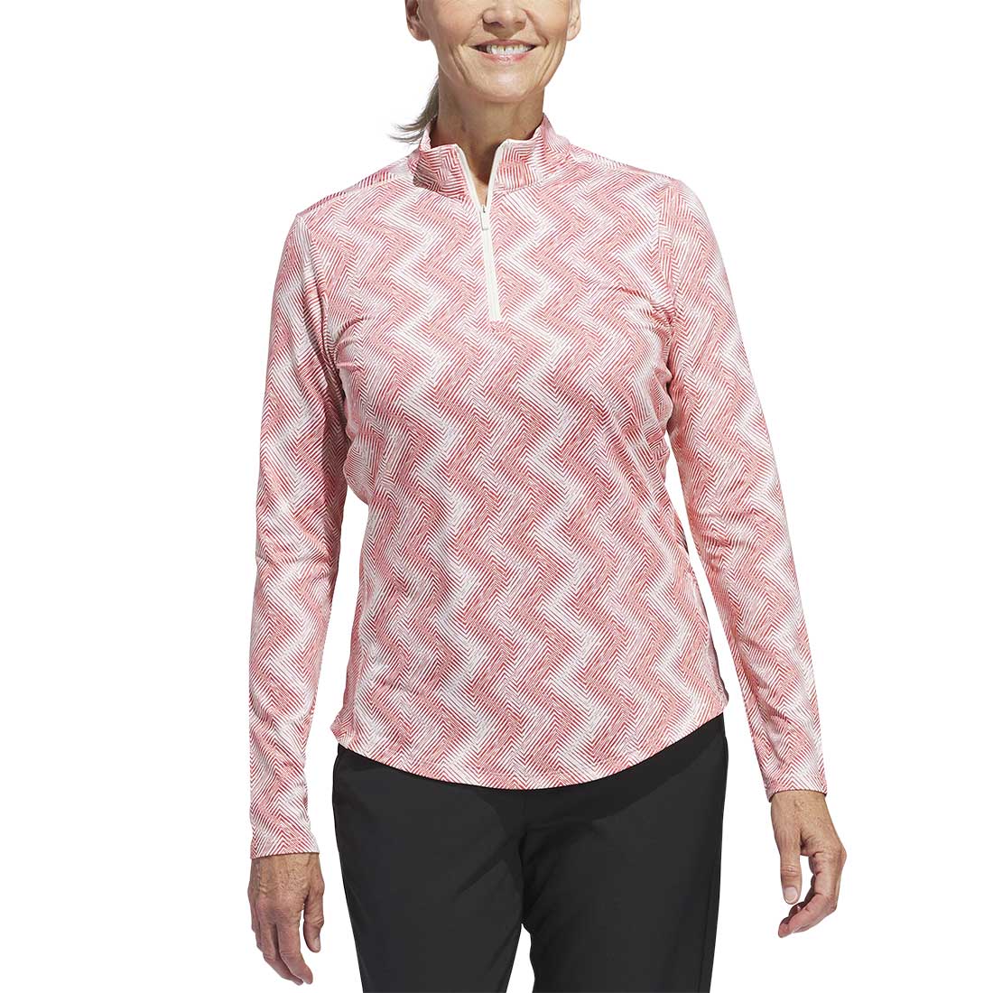 Adidas Women's Ultimate365 Printed Quarter Zip Mock - Image 6