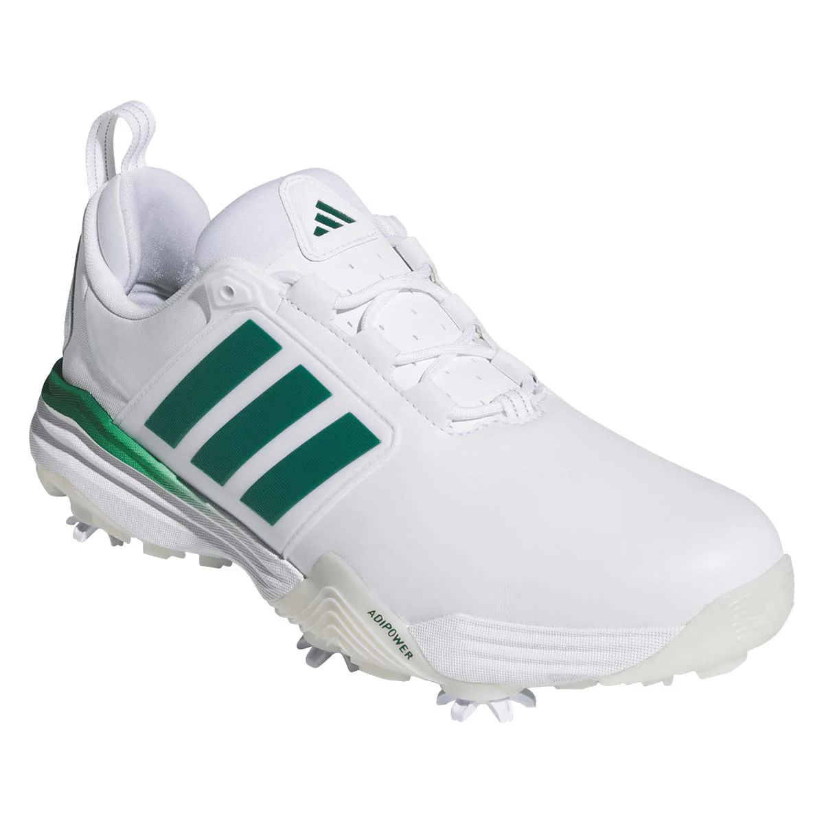 Adidas Adipower 26 Golf Shoes White/Collegiate Green/Crystal White - Image 4