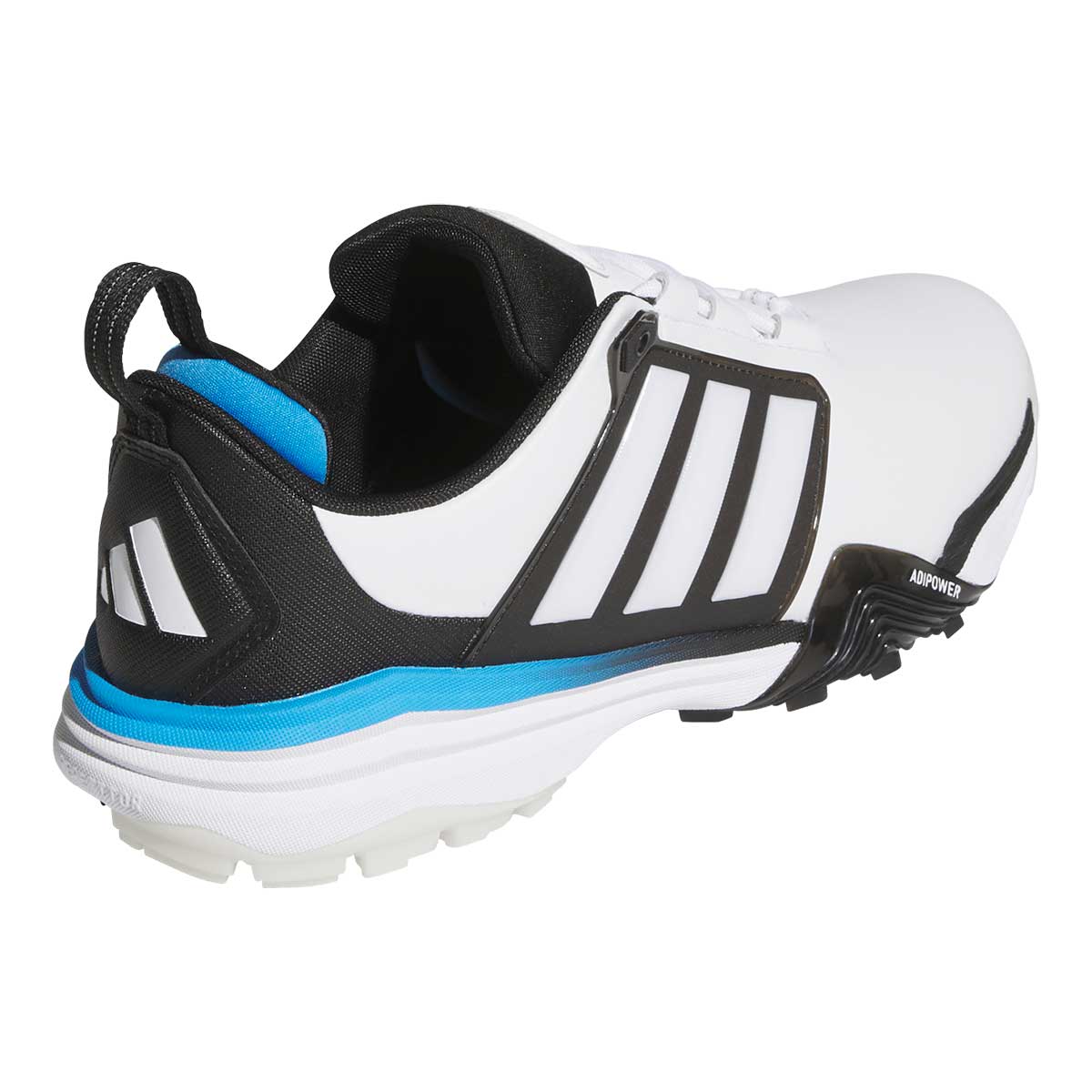 Adidas Adipower 26 SL Golf Shoes White/Black/Lucid Ray Blue - Image 5