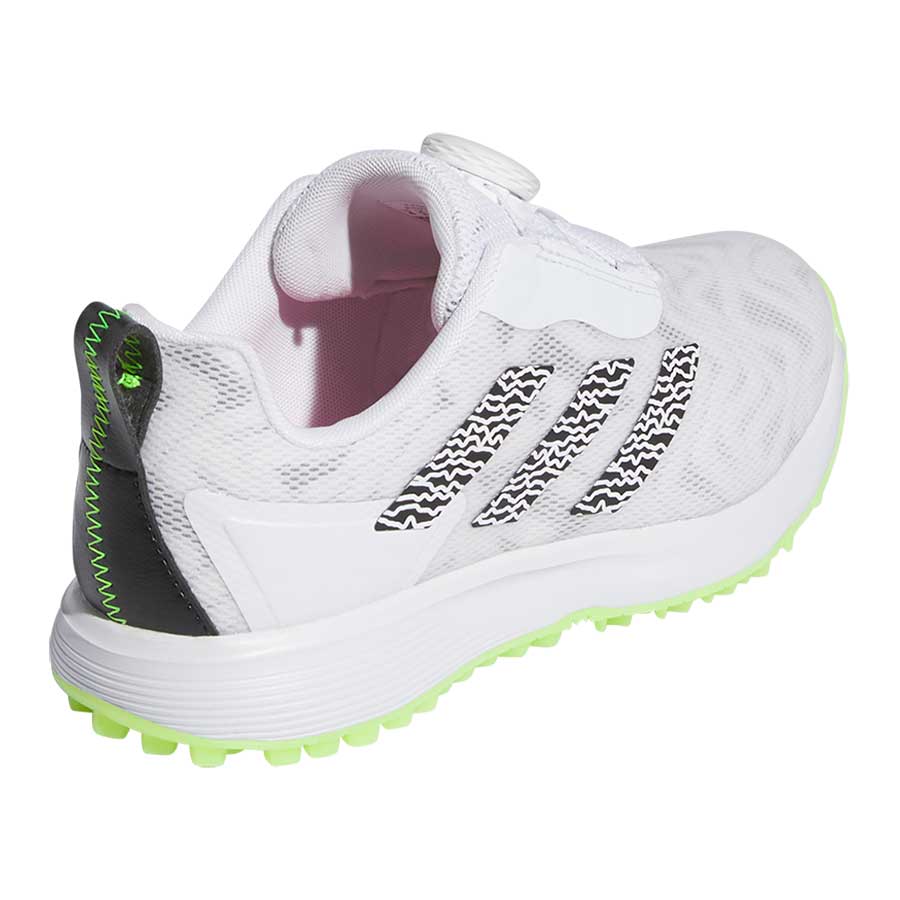 Adidas Juniors Codechaos 25 BOA Golf Shoes White/Black/Lucid Lemon - Image 5