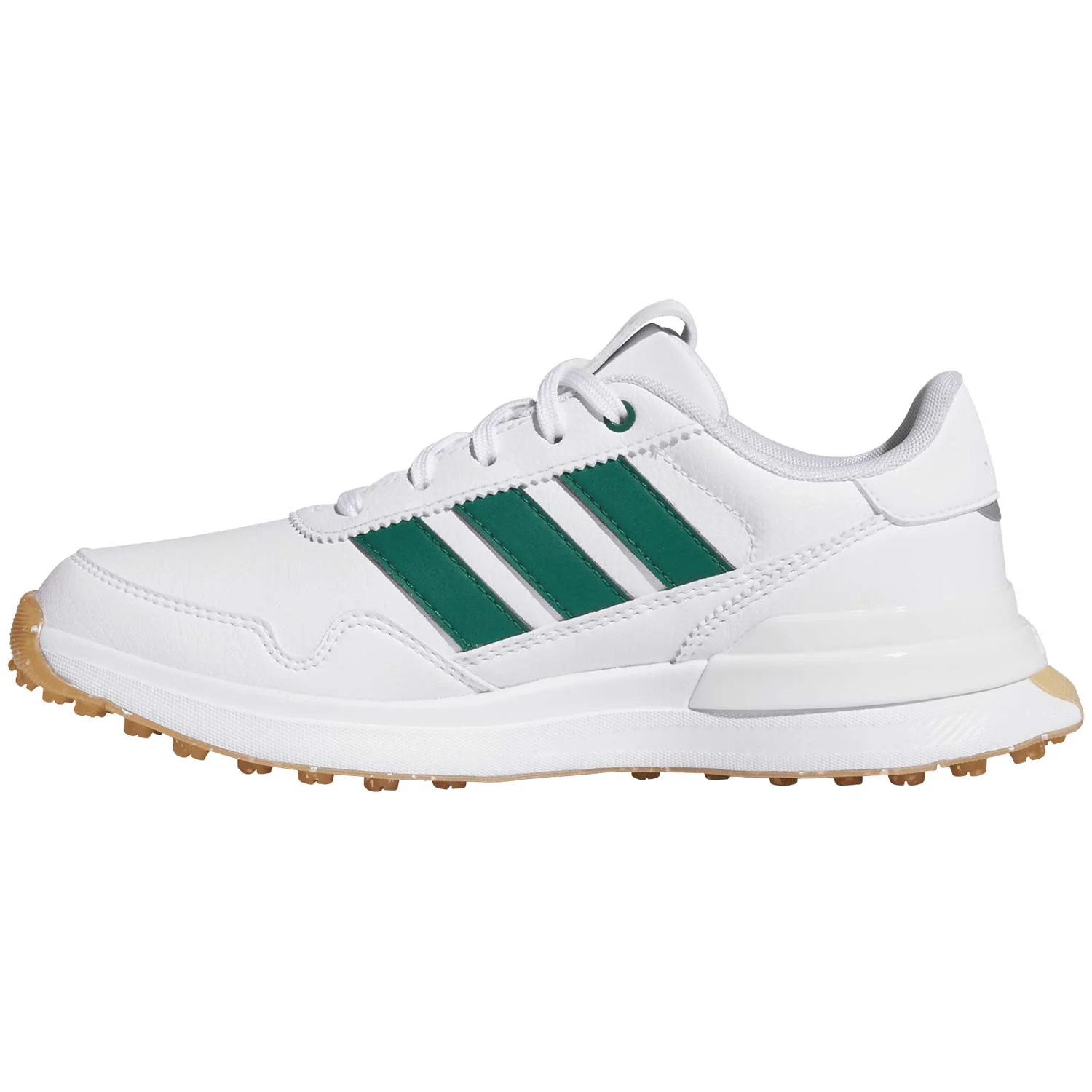 Adidas Juniors S2G 26 Golf Shoes White/Collegiate Green/Gum - Image 8