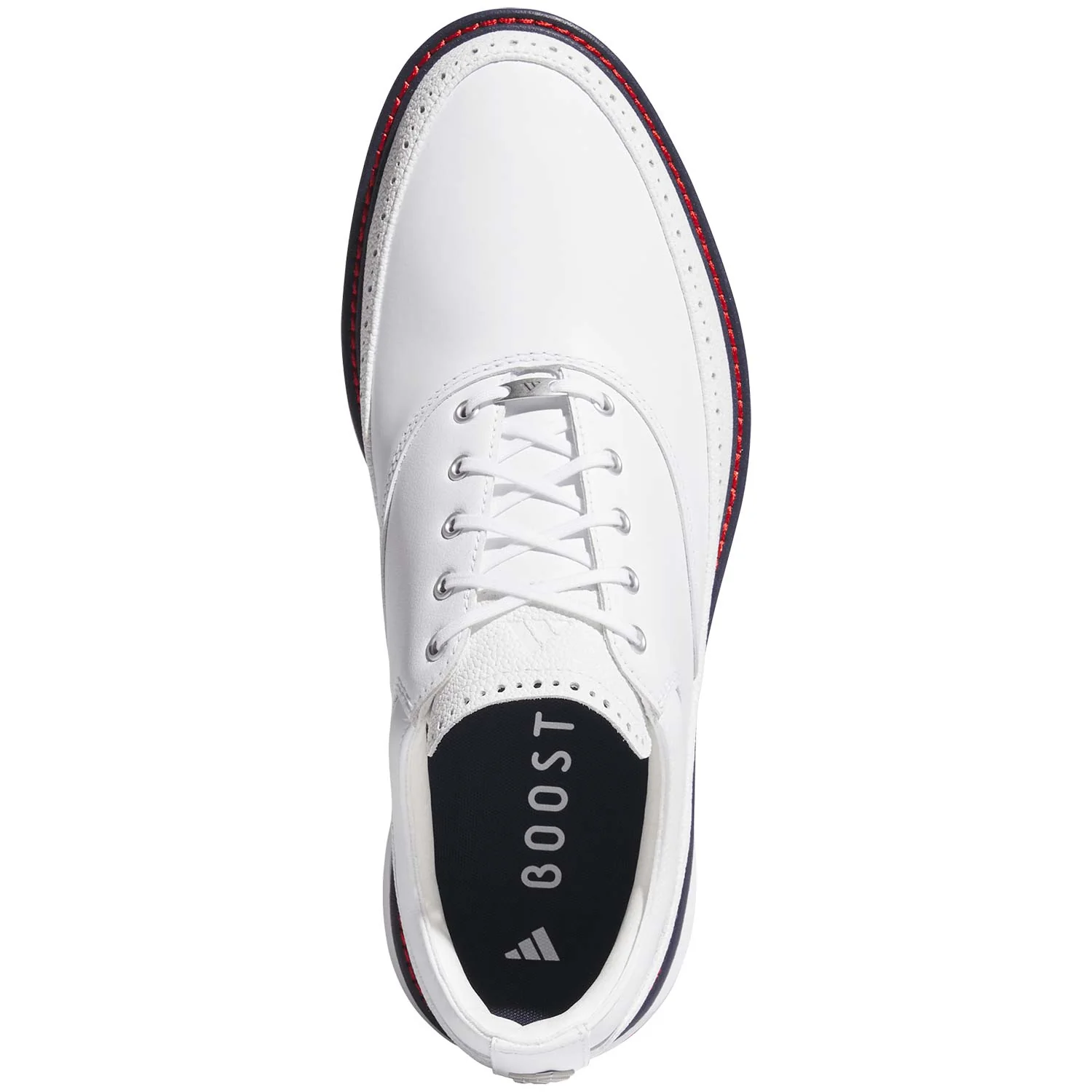 Adidas MC80 Golf Shoes White/Collegiate Navy/Red - Image 3