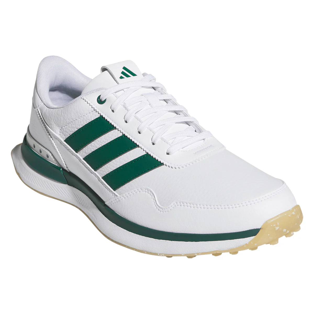 Adidas S2G 26 Leather Golf Shoes White/Collegiate Green/Gum - Image 4