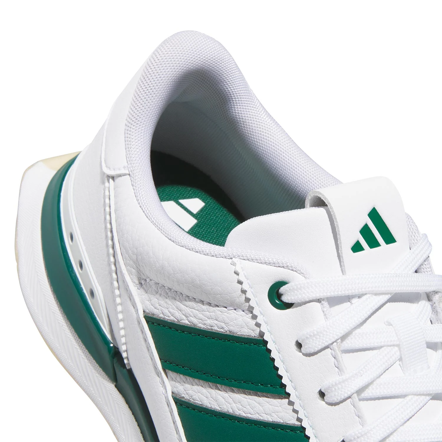 Adidas S2G 26 Leather Golf Shoes White/Collegiate Green/Gum - Image 6