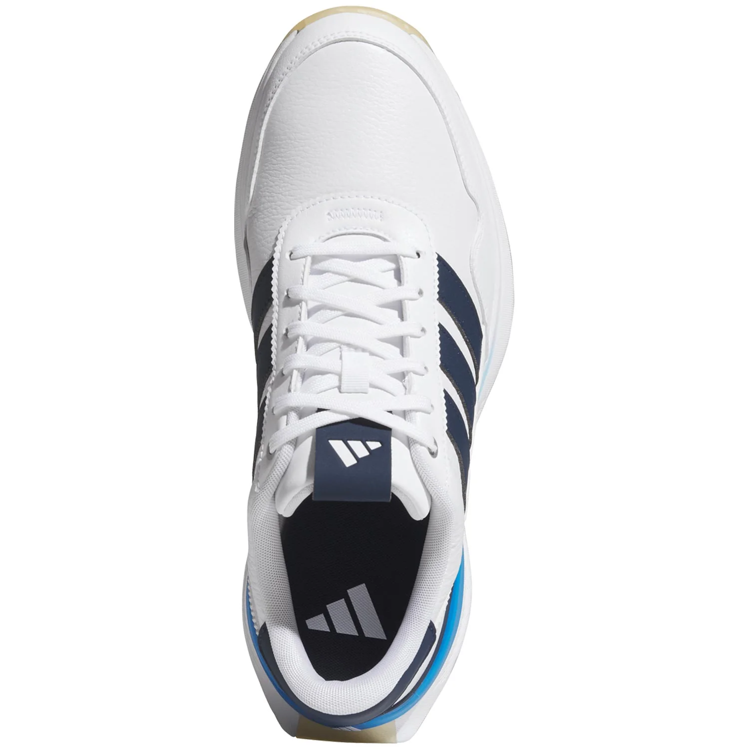 Adidas S2G 26 Leather Golf Shoes White/Collegiate Navy/Lucid Ray Blue - Image 3