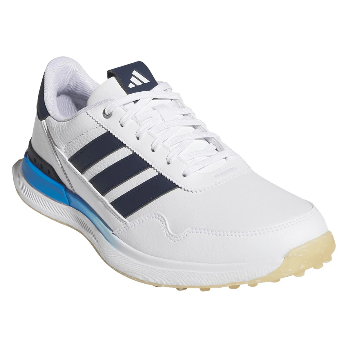 Adidas S2G 26 Leather Golf Shoes White/Collegiate Navy/Lucid Ray Blue - Image 4