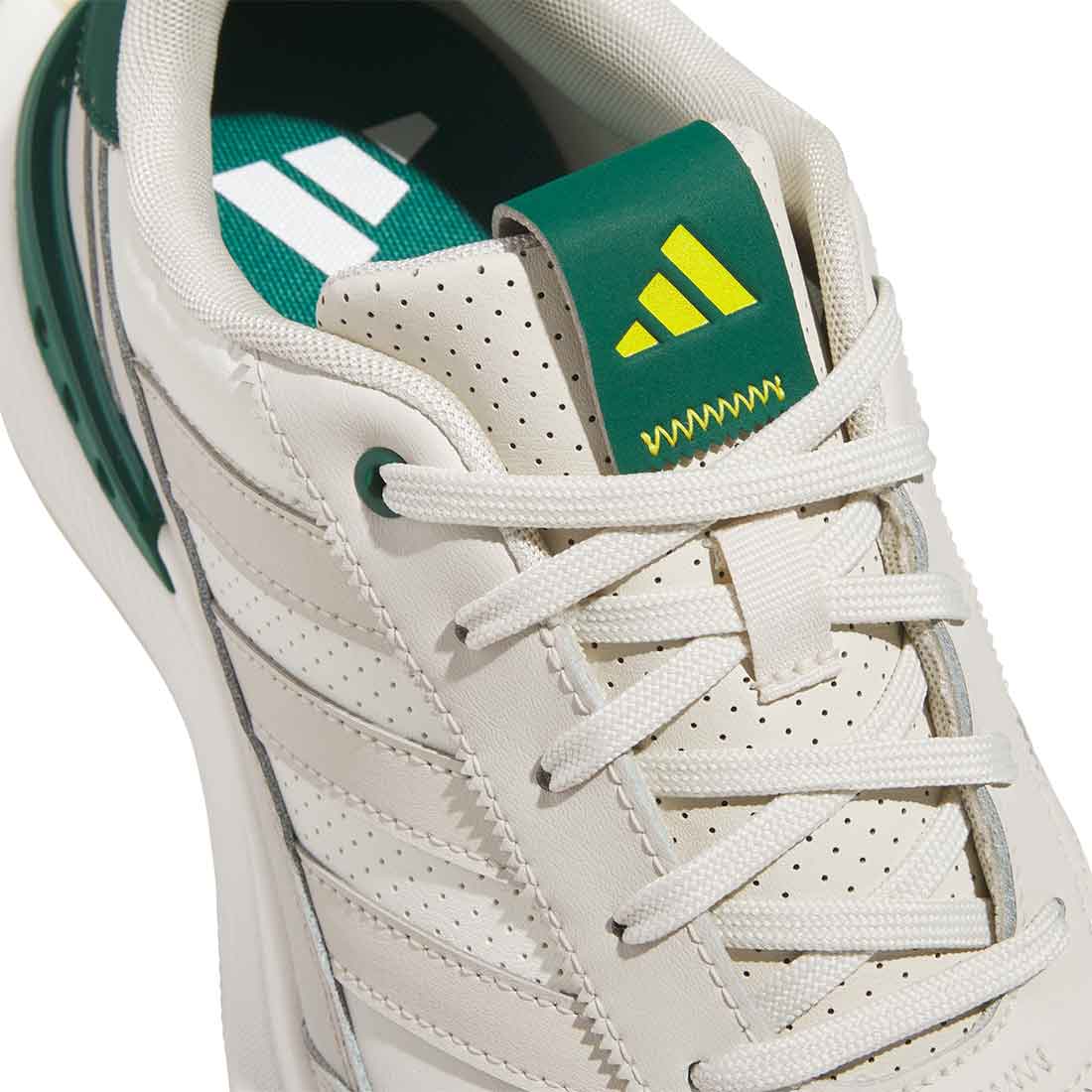 Adidas S2G Spikeless Leather 24 Golf Shoes Off White/Alumina/Collegiate Green - Image 8