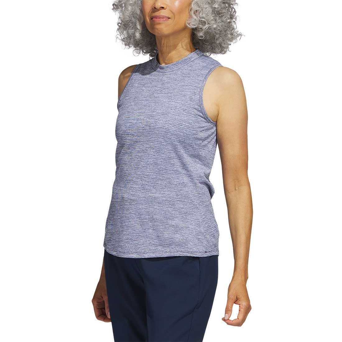 Adidas Women's Heathered Essentials Mock Sleeveless - Image 6