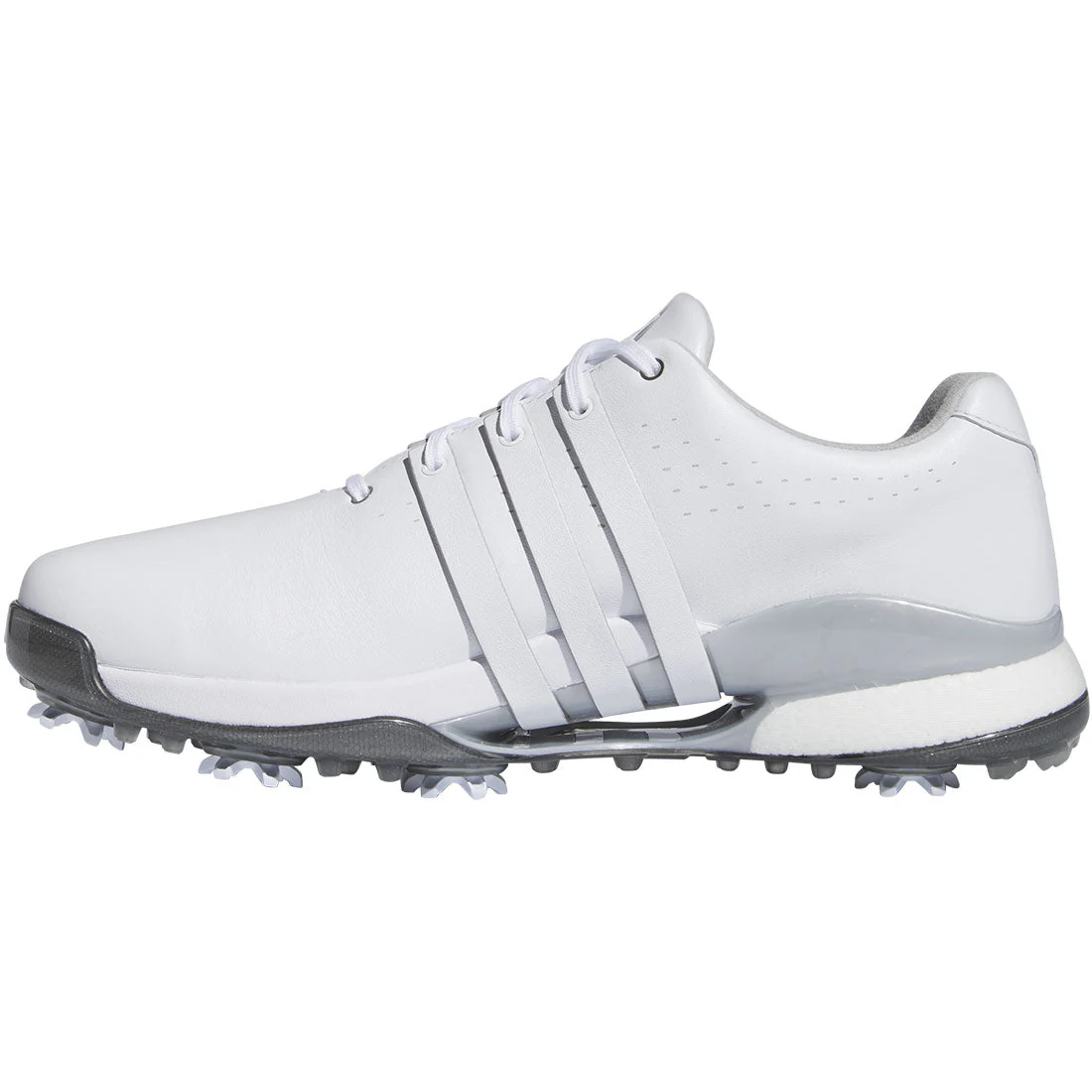 Adidas Tour360 24 Golf Shoes White/White/Silver - Image 7
