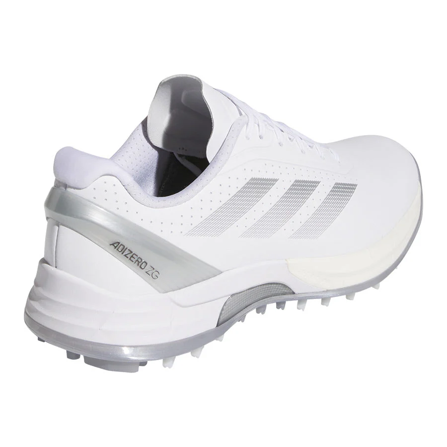 Adidas Women's Adizero ZG Golf Shoes White/Silver/Grey Two - Image 2