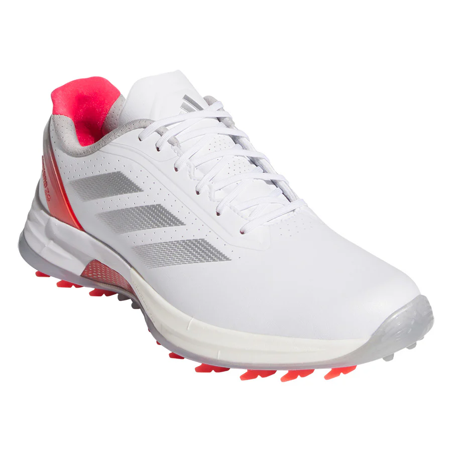 Adidas Women's Adizero ZG Golf Shoes White/Silver/Lucid Red - Image 6