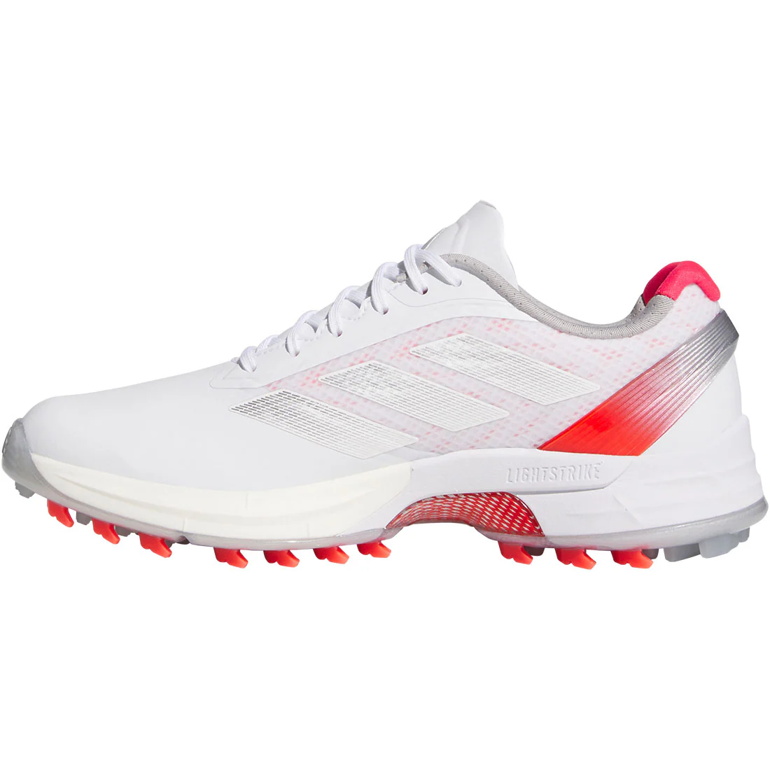 Adidas Women's Adizero ZG Golf Shoes White/Silver/Lucid Red - Image 7