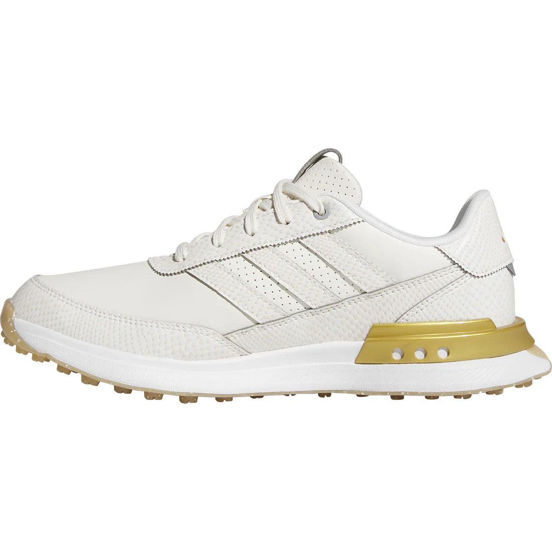 Adidas Women's S2G Spikeless Leather '25 Golf Shoes Off White/Gold - Image 5