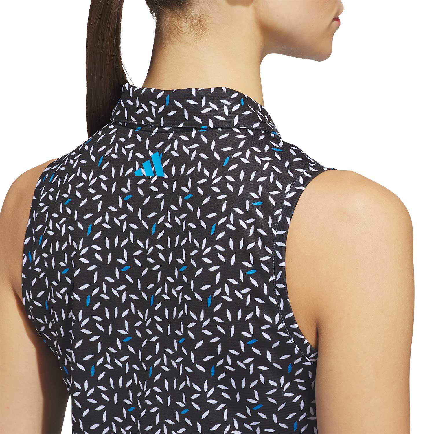 Adidas Women's Ultimate365 Printed Ottoman Sleeveless Golf Polo - Image 2