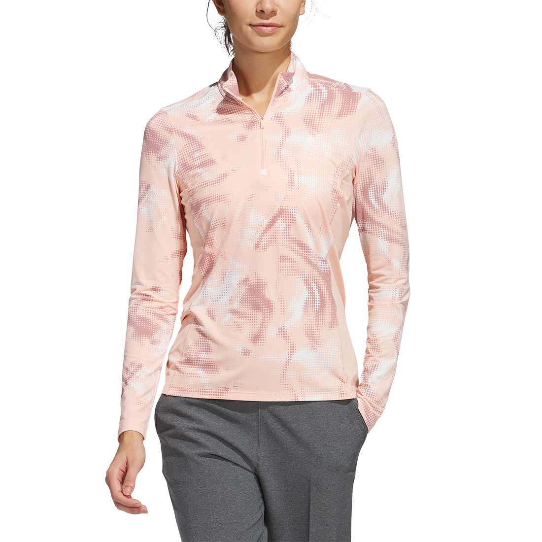 Adidas Women's Ultimate365 Printed Quarter Zip Mock - Image 6