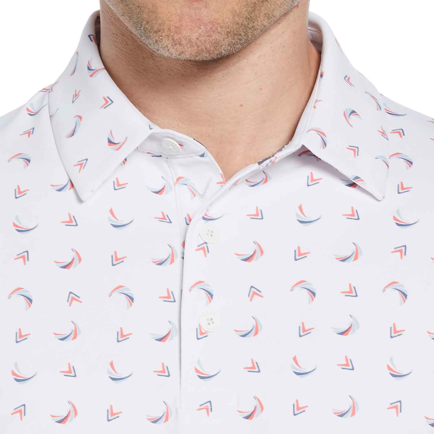 Callaway Abstract Chev Print Golf Polo - Image 6