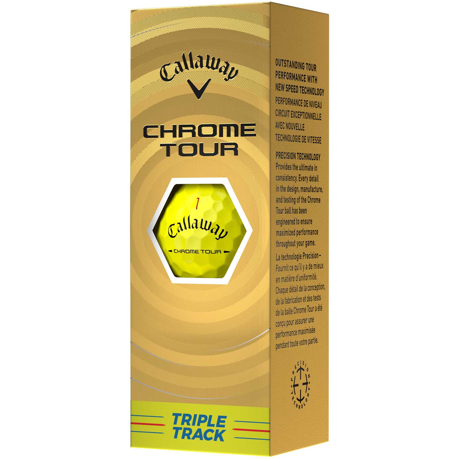 Callaway Chrome Tour Triple Track Yellow Personalized Golf Balls - Image 5
