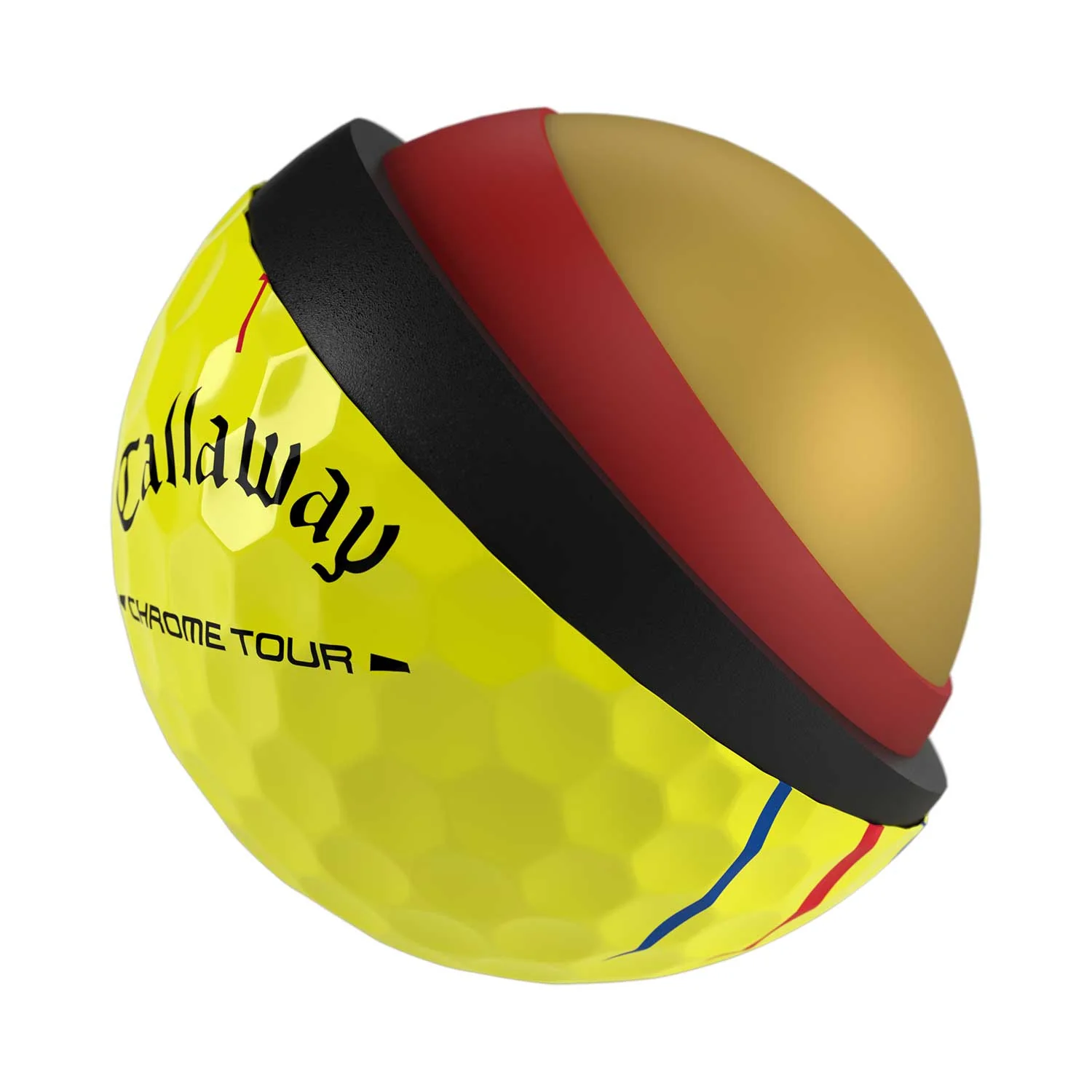 Callaway Chrome Tour Triple Track Yellow Personalized Golf Balls - Image 6