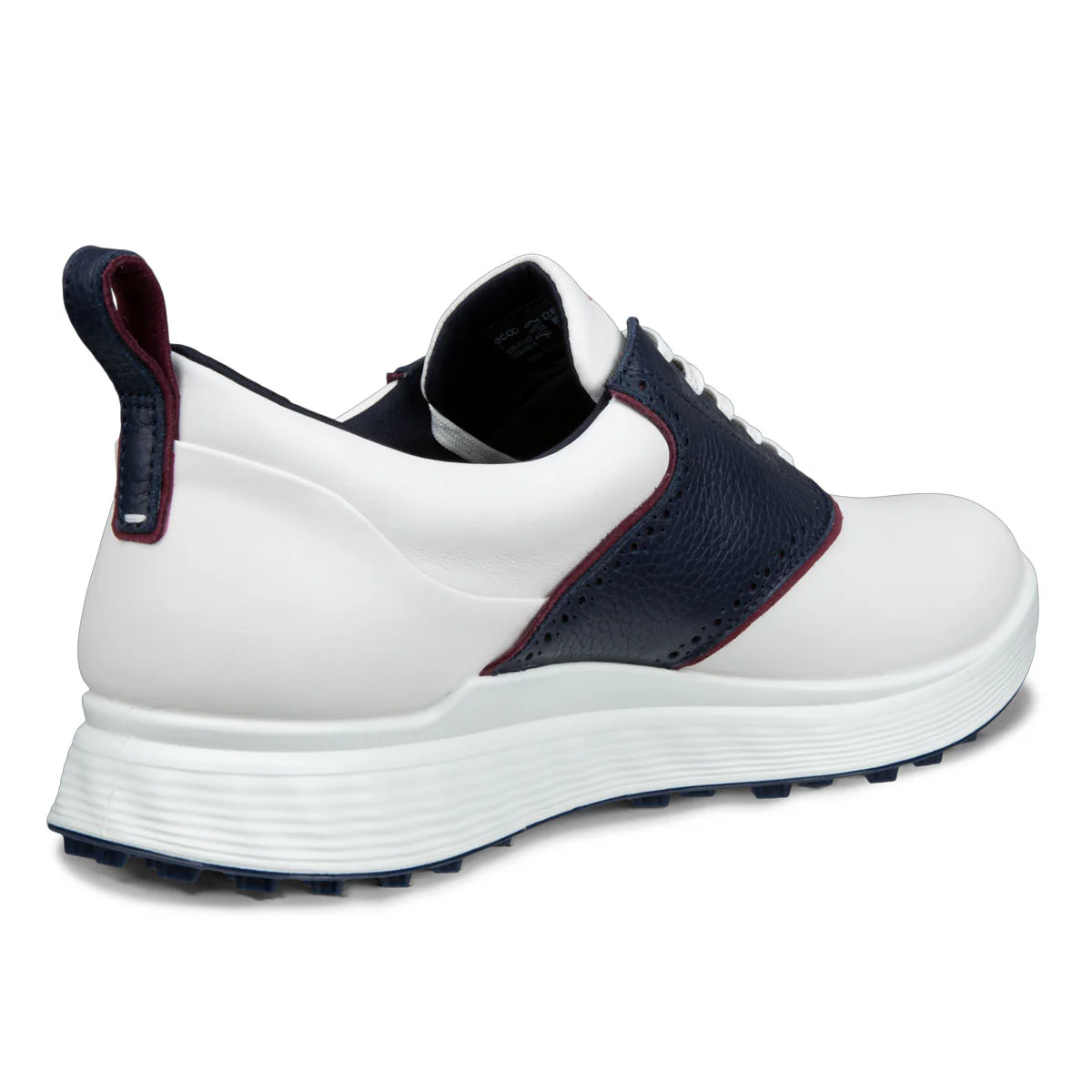 Ecco S-Casual Saddle Golf Shoes White/Navy - Image 5