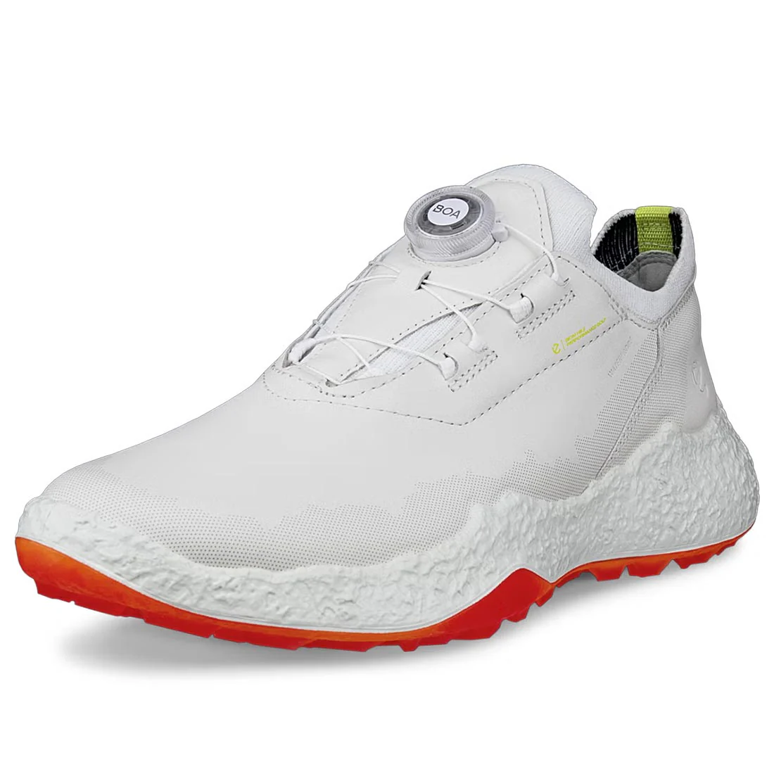 Ecco Women's Biom H5 Leather BOA Golf Shoes White/Orange - Image 3