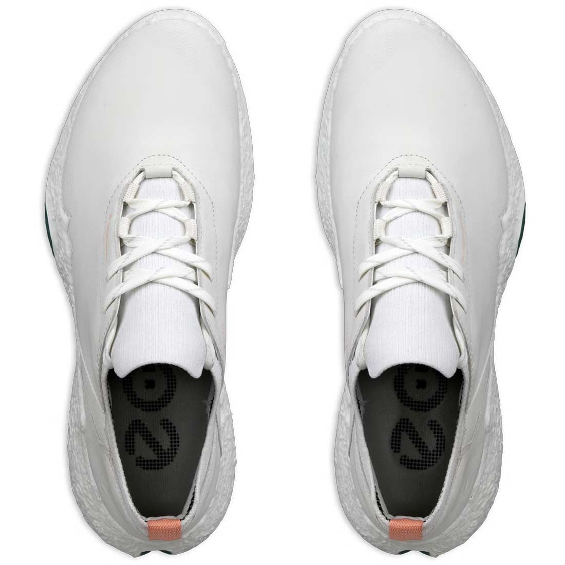Ecco Women's Biom H5 Leather Golf Shoes White/Green/Orange - Image 6