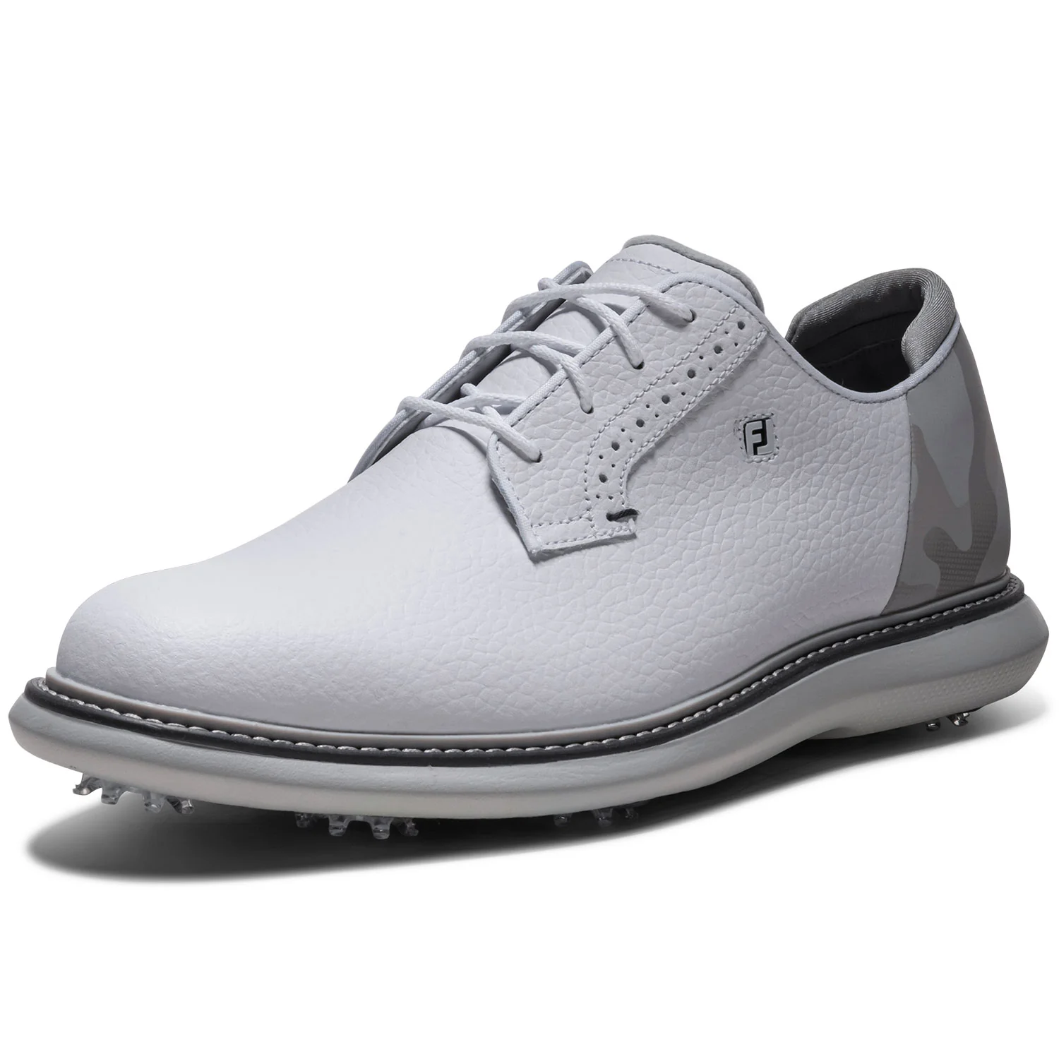 FootJoy FJ Traditions Blucher Golf Shoes White/Grey Camo - Image 3
