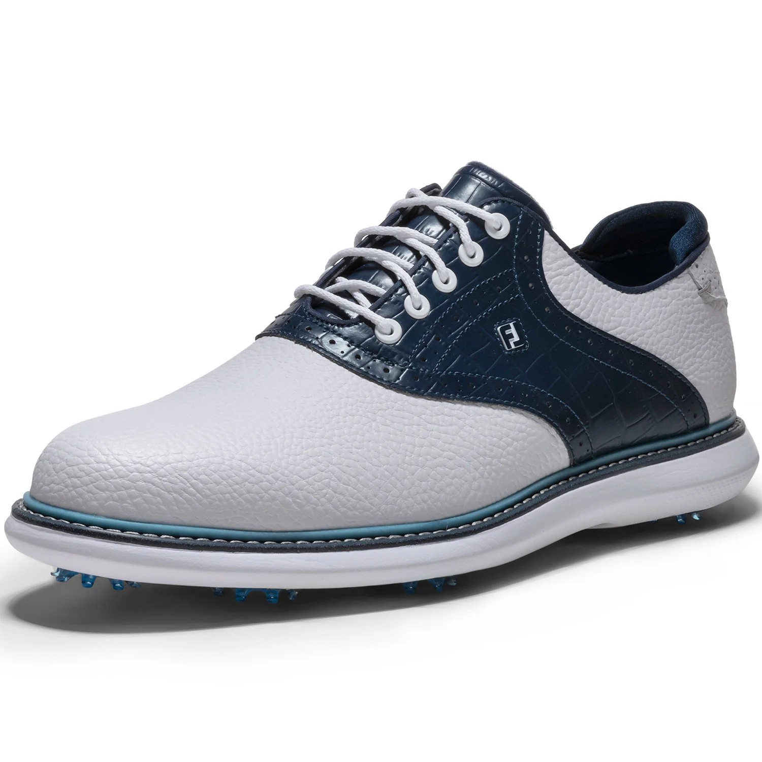 FootJoy FJ Traditions Saddle Golf Shoes White/Peacoat/Marine - Image 3