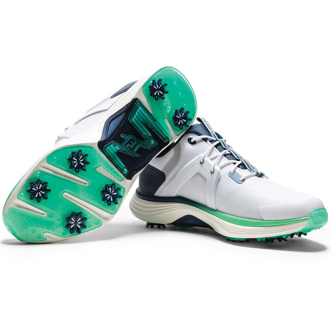 FootJoy HyperFlex Golf Shoes White/Peacoat/Aquamarine - Image 3