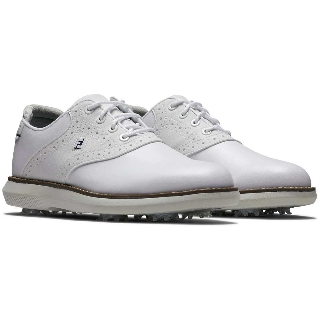 FootJoy Juniors Traditions Golf Shoes White - Image 3