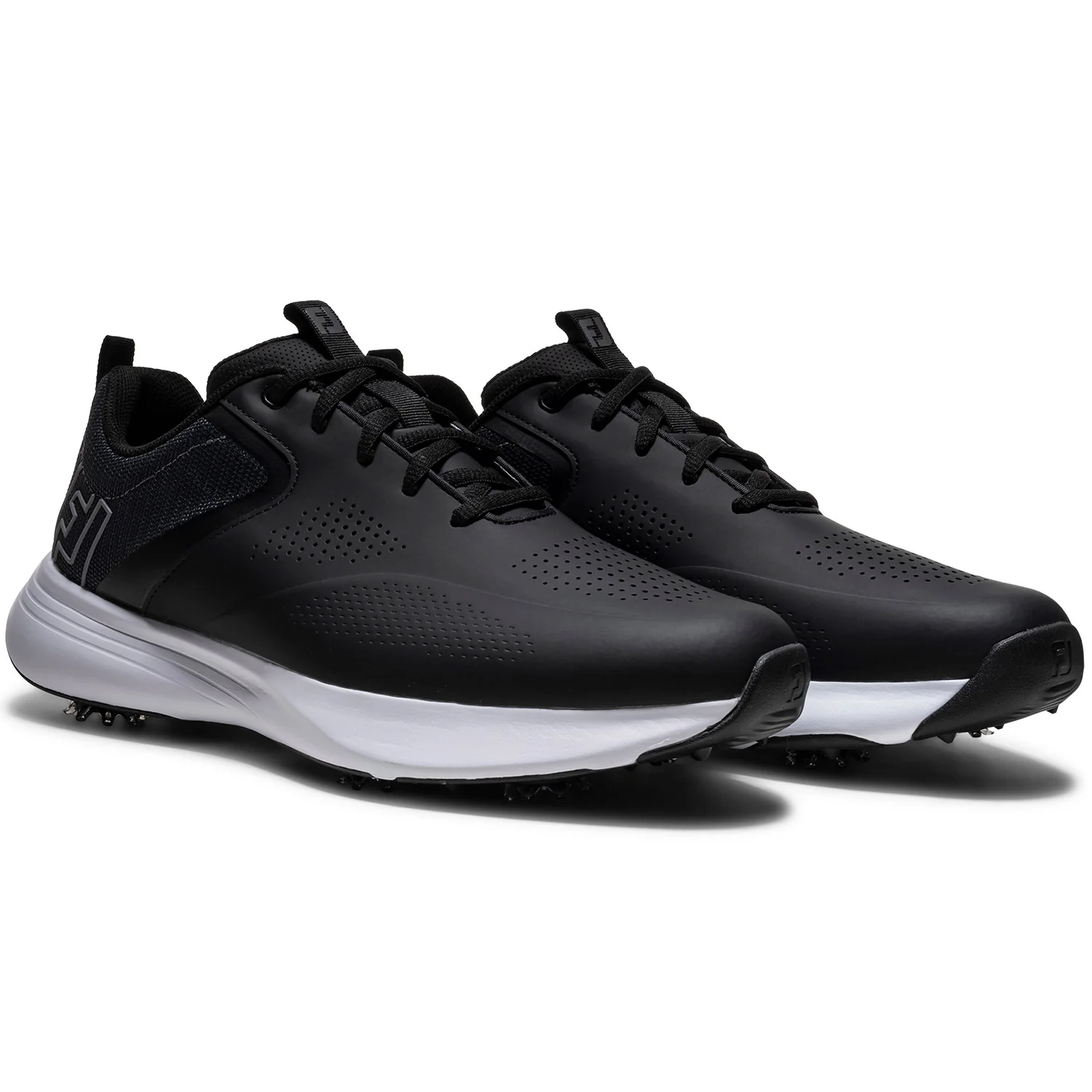 FootJoy Qualifier Golf Shoes Black/White/Steel Grey - Image 6