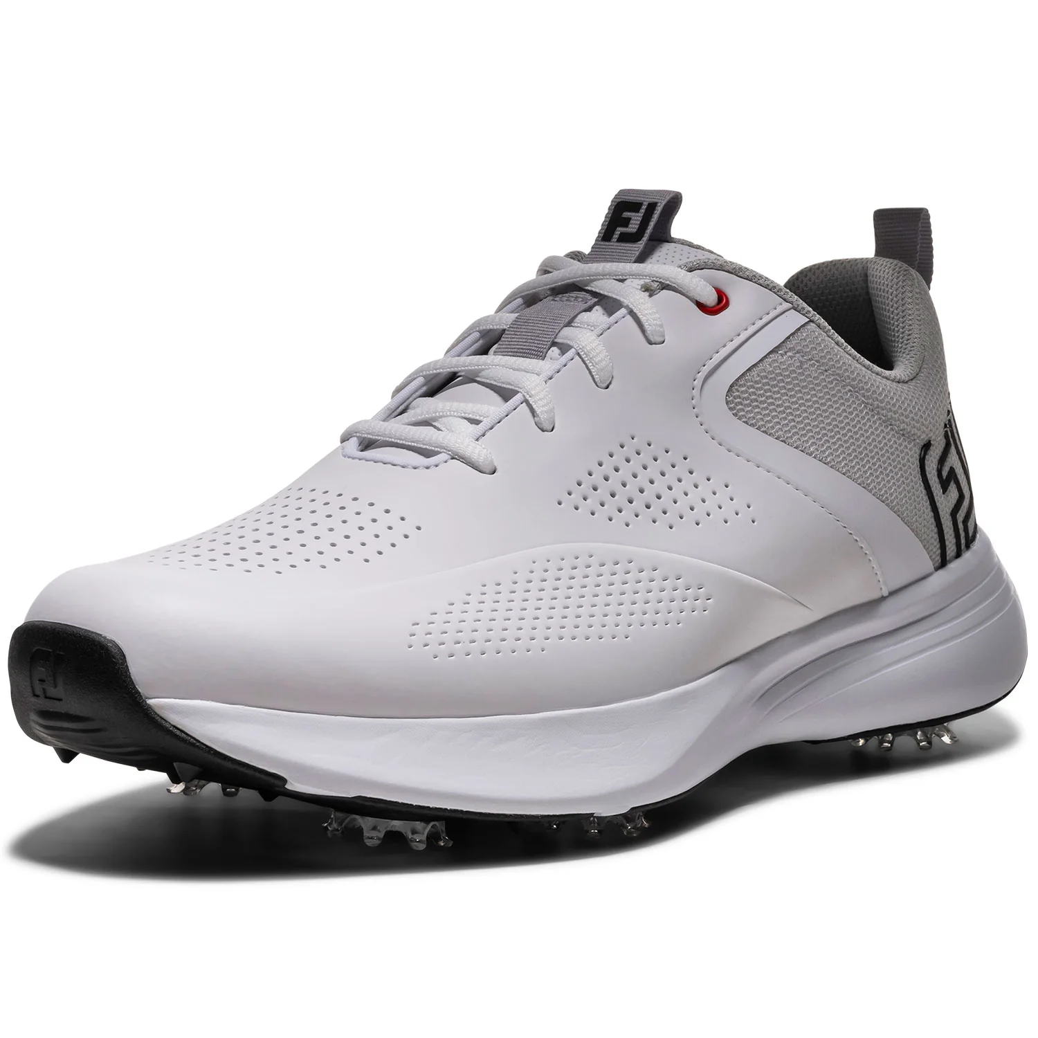 FootJoy Qualifier Golf Shoes White/Black/High Risk Red - Image 3
