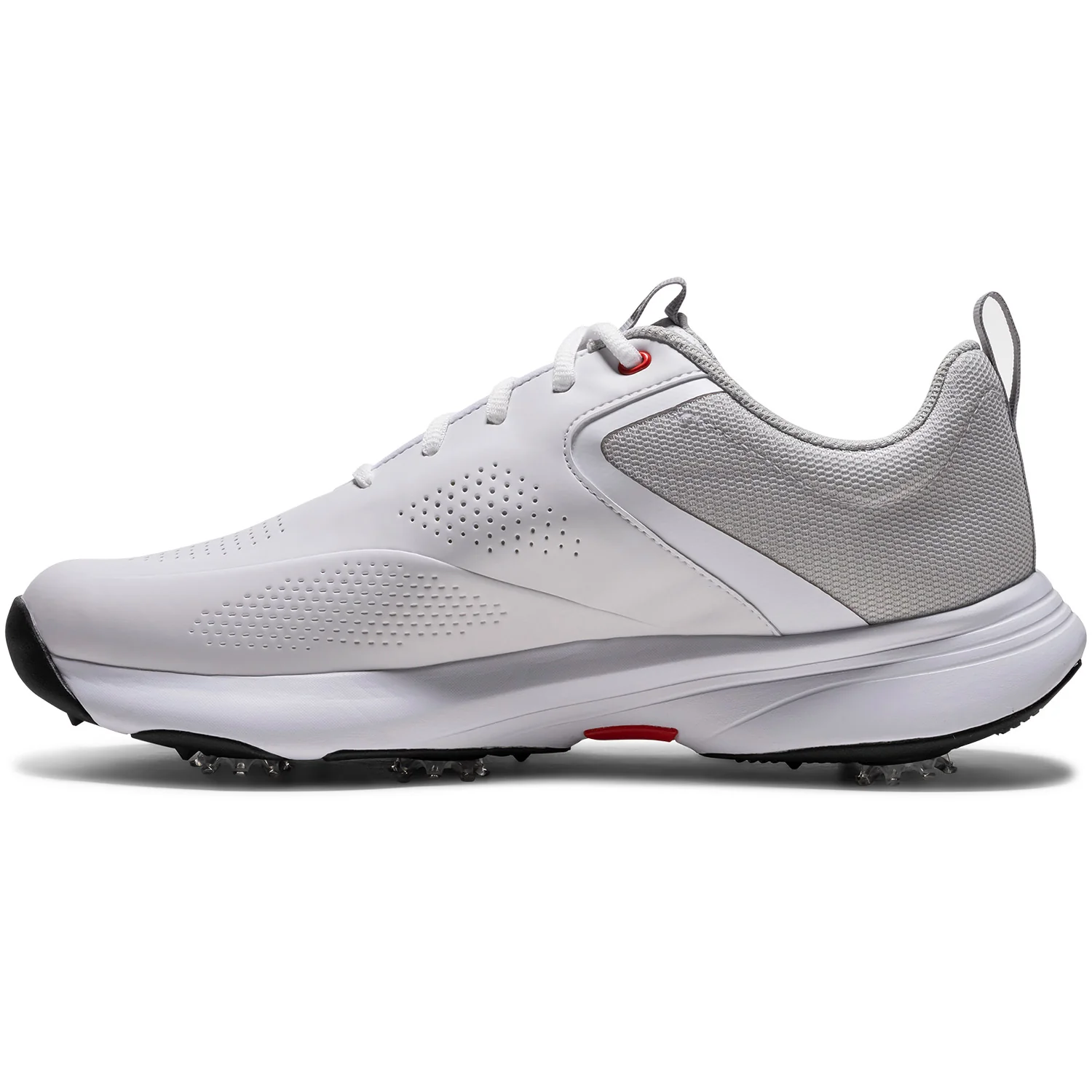FootJoy Qualifier Golf Shoes White/Black/High Risk Red - Image 4