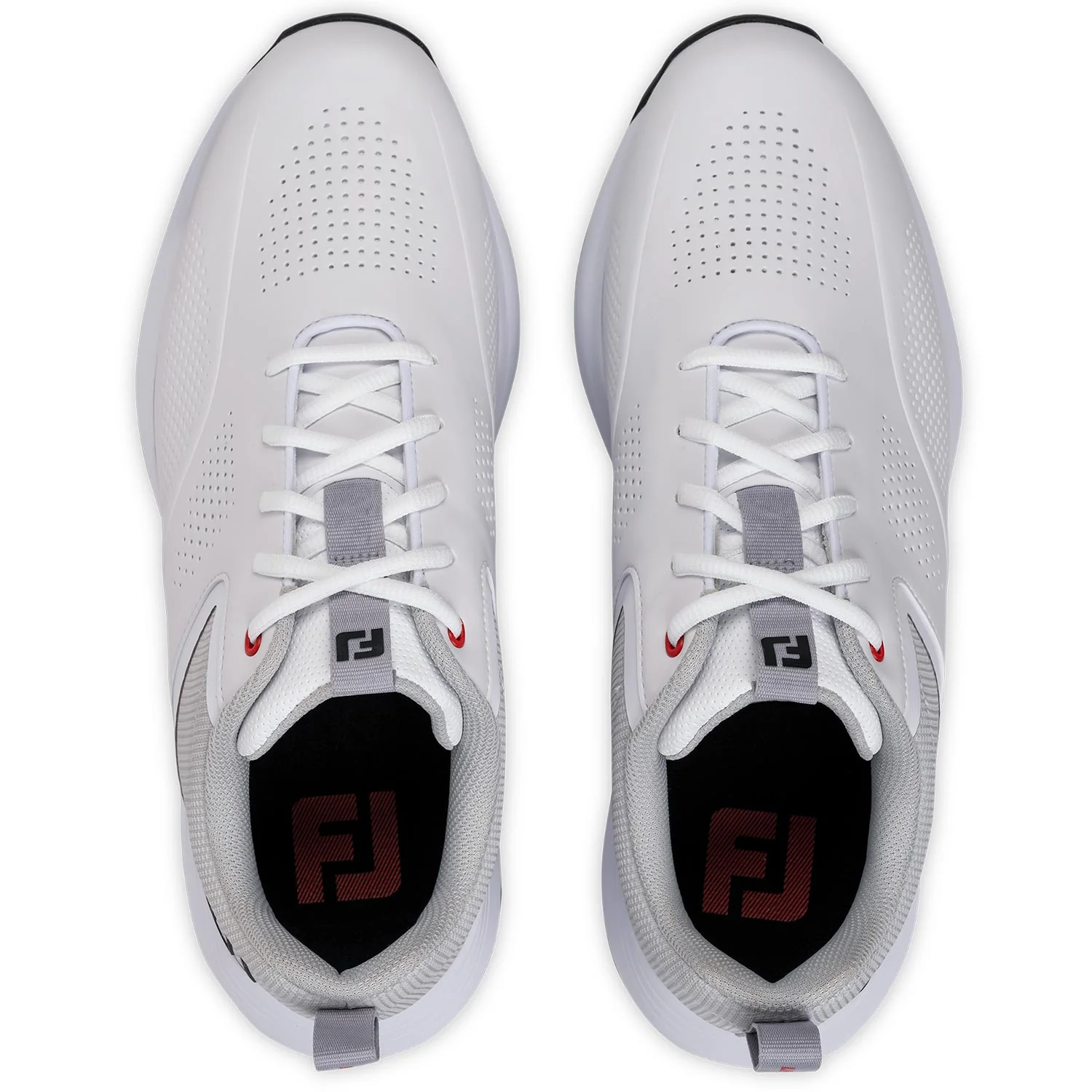 FootJoy Qualifier Golf Shoes White/Black/High Risk Red - Image 7