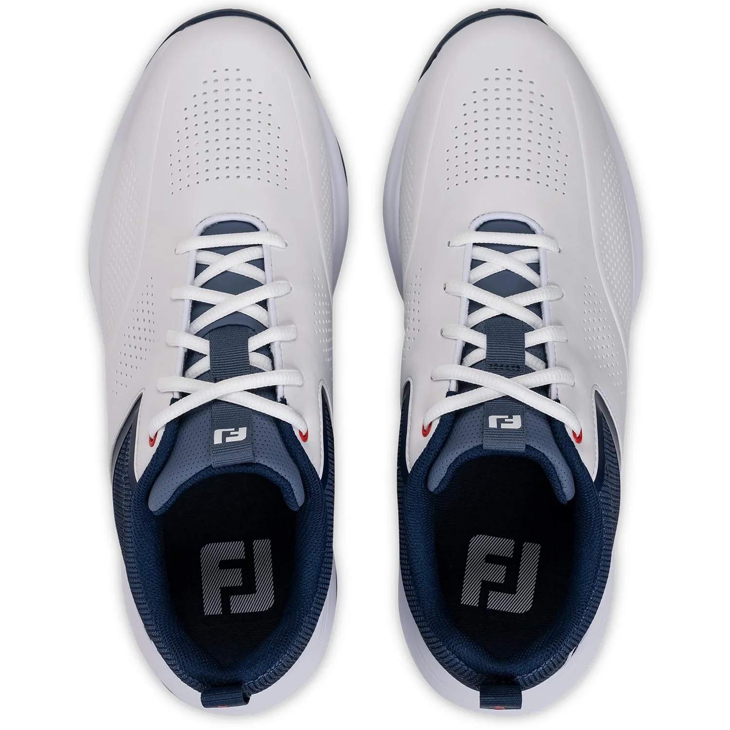 FootJoy Qualifier Golf Shoes White/Pageant Blue/High Risk Red - Image 7