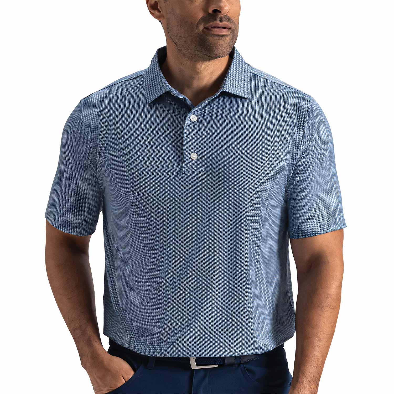 FootJoy Tee Time Lisle Golf Polo - Image 2