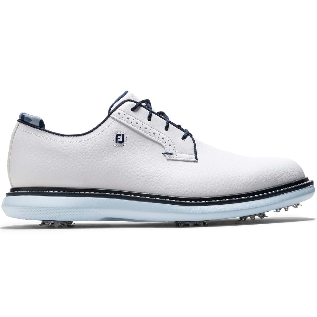 FootJoy Traditions Blucher Golf Shoes White/Sky Blue/Camo - Image 6