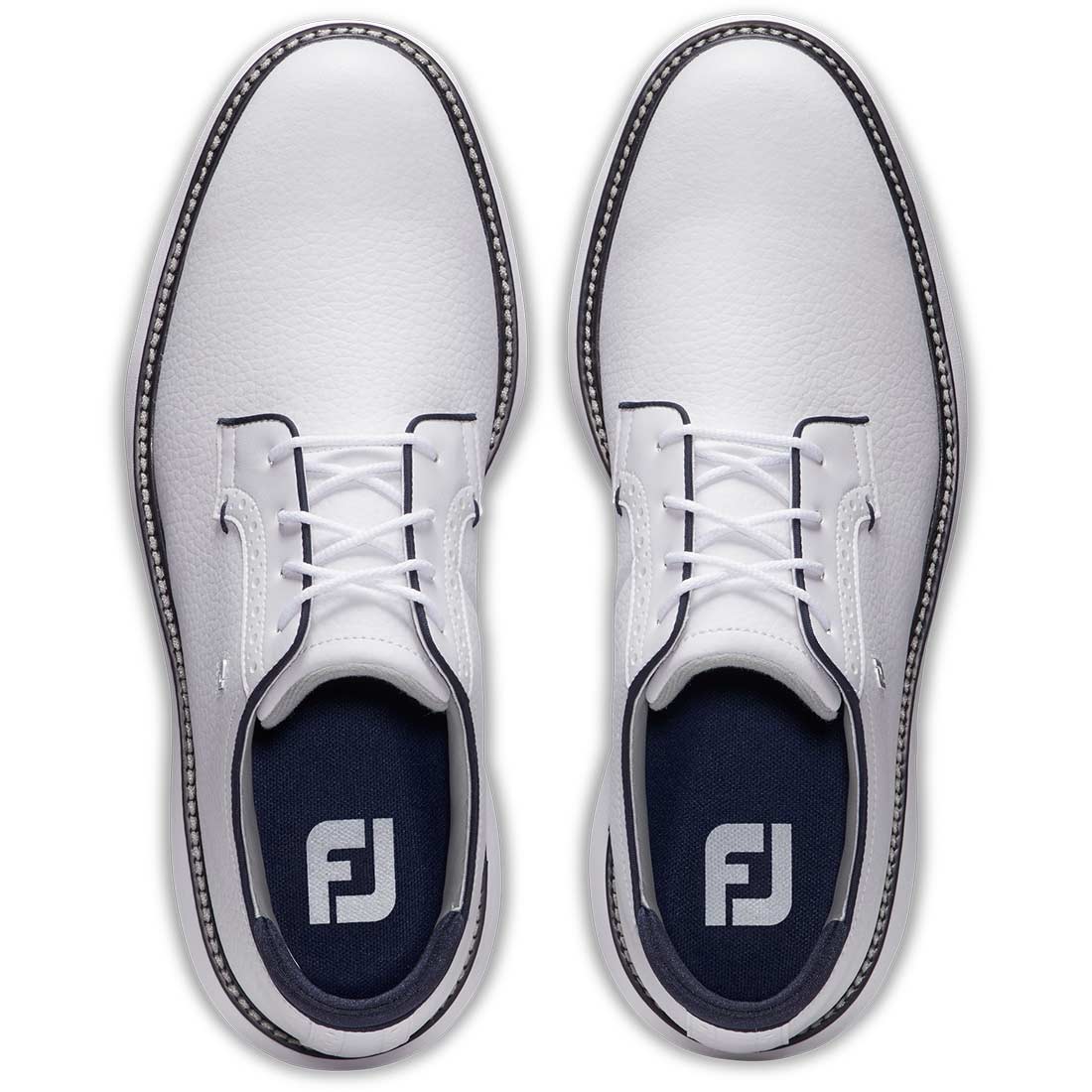 FootJoy Traditions Blucher Golf Shoes White/White - Image 7