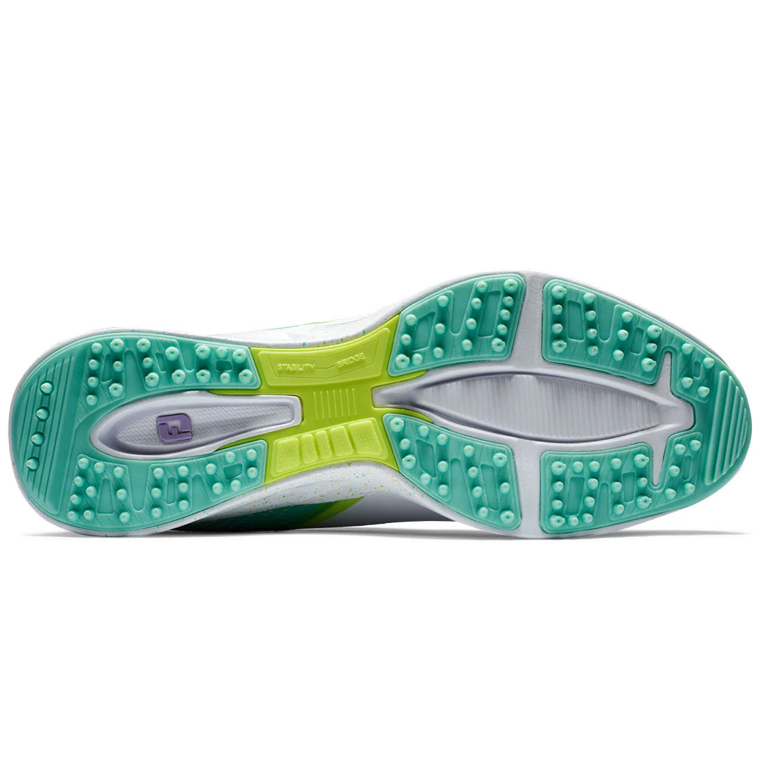 FootJoy Women's FJ Fuel Golf Shoes White/Green - Image 2