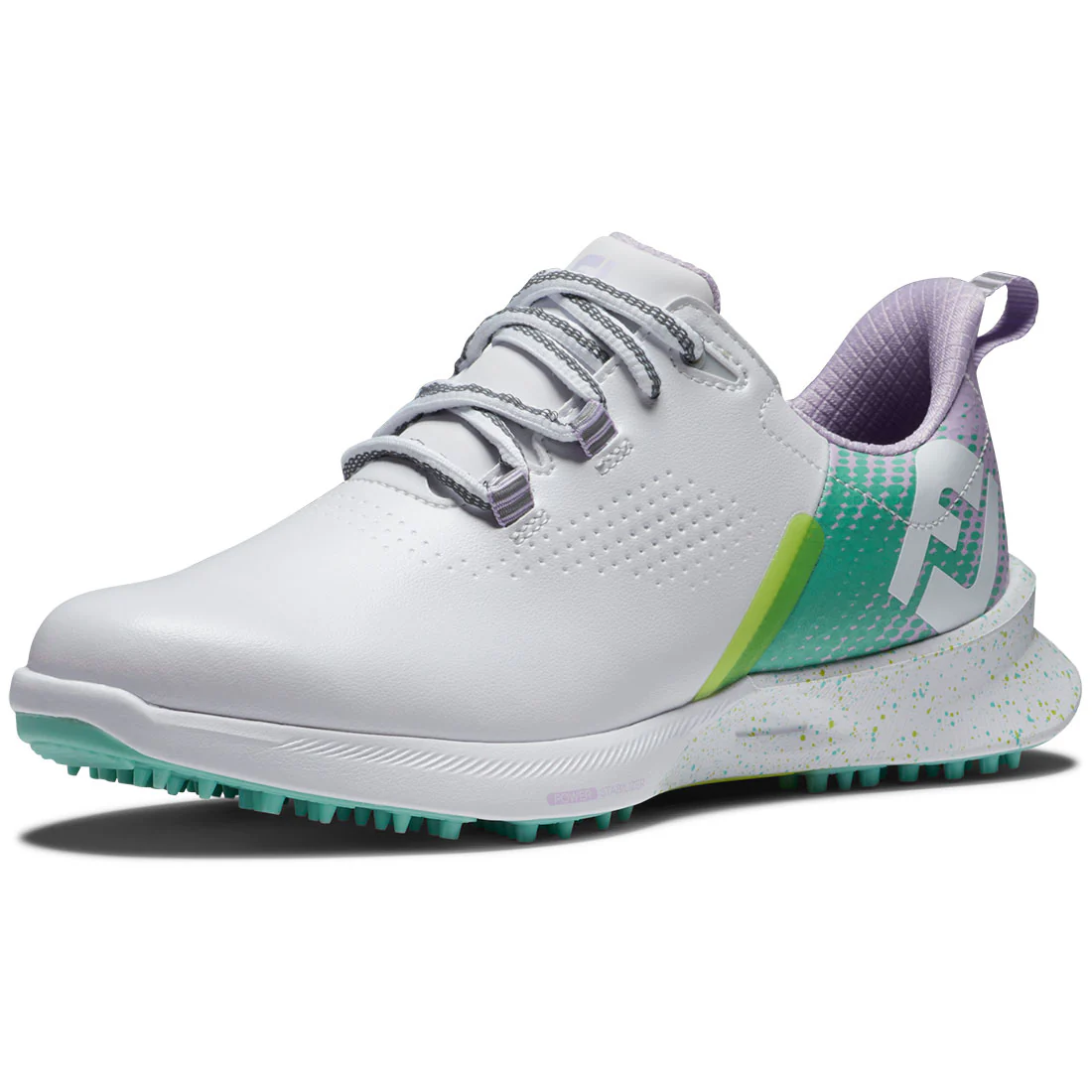 FootJoy Women's FJ Fuel Golf Shoes White/Green - Image 3