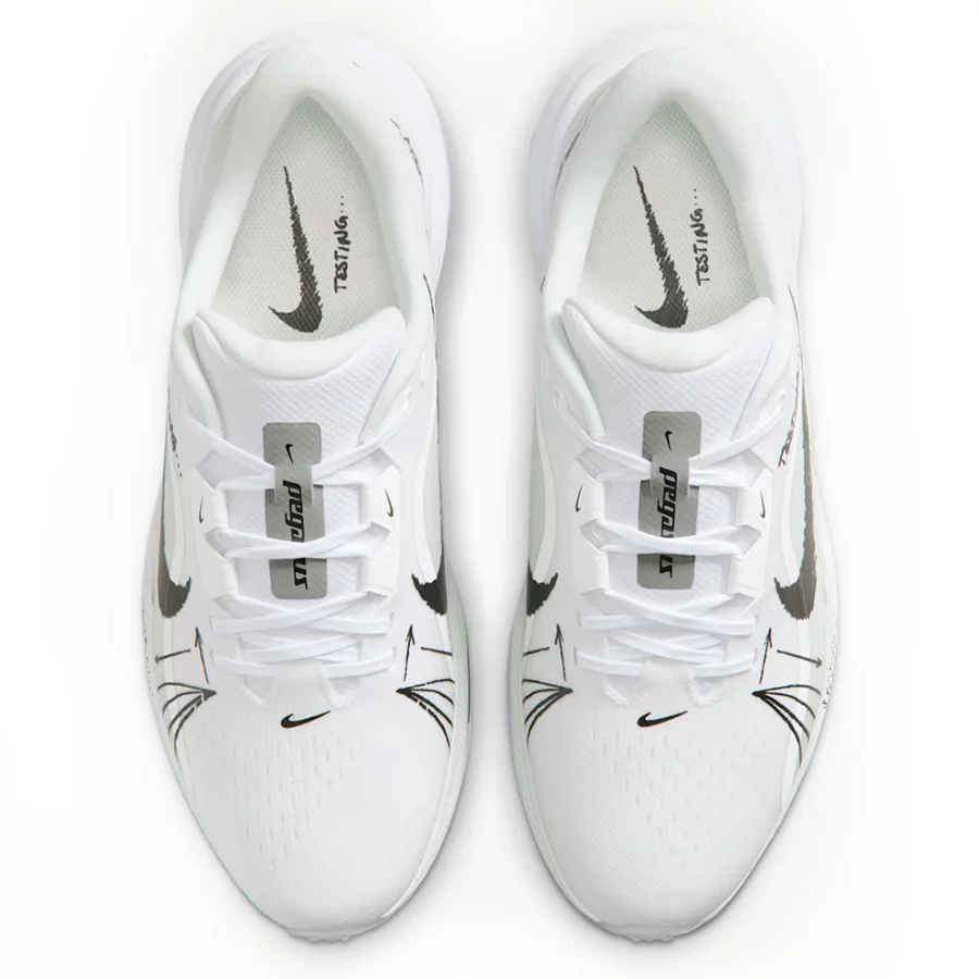 Nike Air Pegasus 1 Blueprint Golf Shoes White/Summit White/Metallic Silver/Black - Image 4