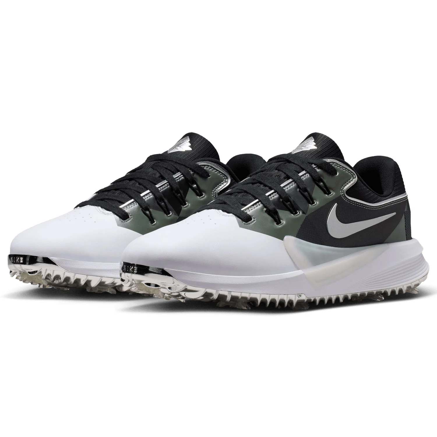 Nike Victory Pro 4 NRG Golf Shoes White/Black/Metallic Silver/Fir - Image 3