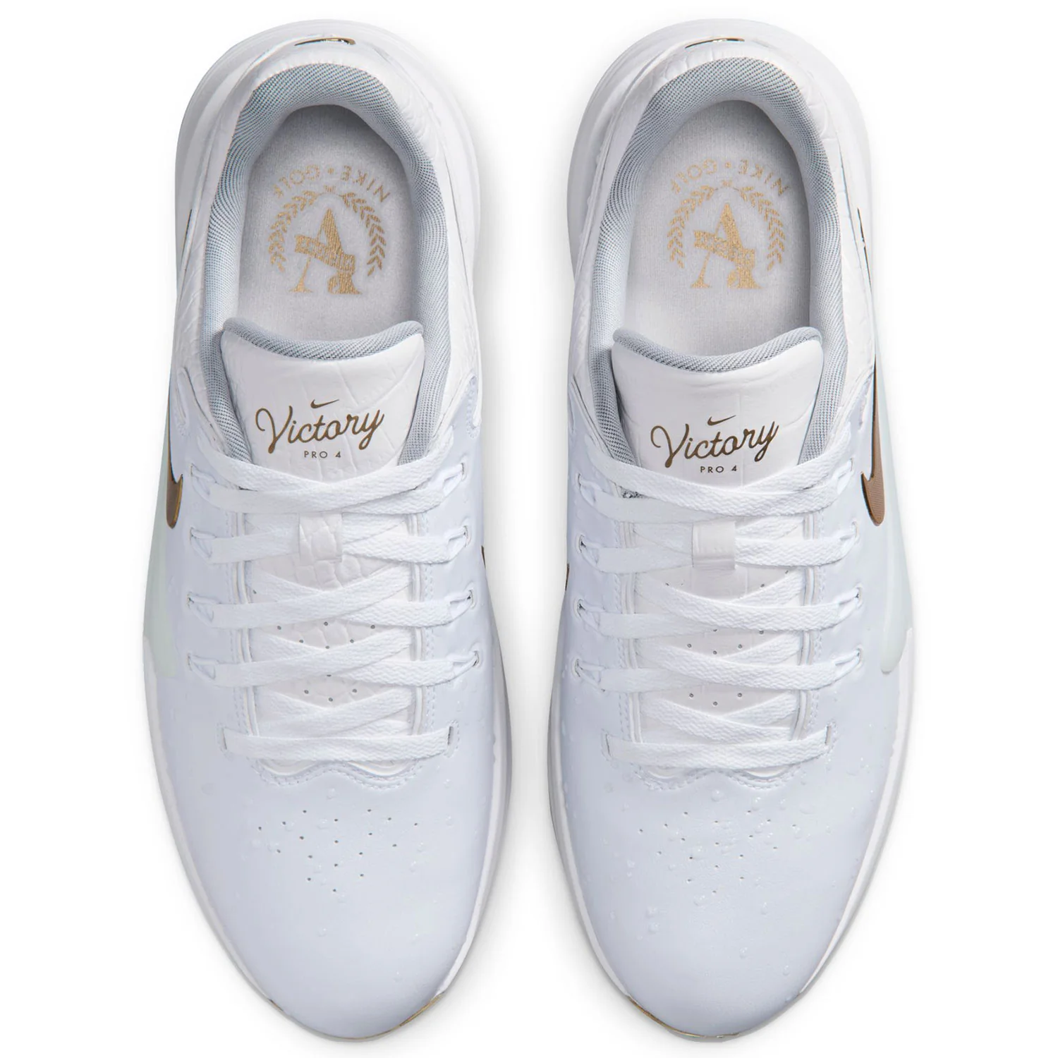 Nike Victory Pro 4 NRG Limited Edition Golf Shoes White/Gold - Image 4