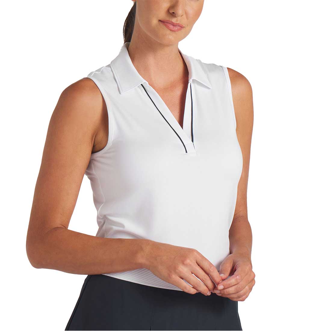 Puma Women's Cloudspun Piped Sleeveless Polo - Image 4