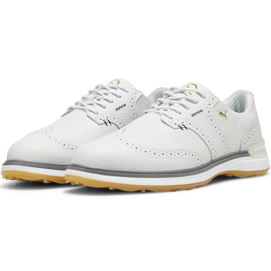 Puma Avant Wingtip Golf Shoes Feather Grey/Slate Grey - Image 5