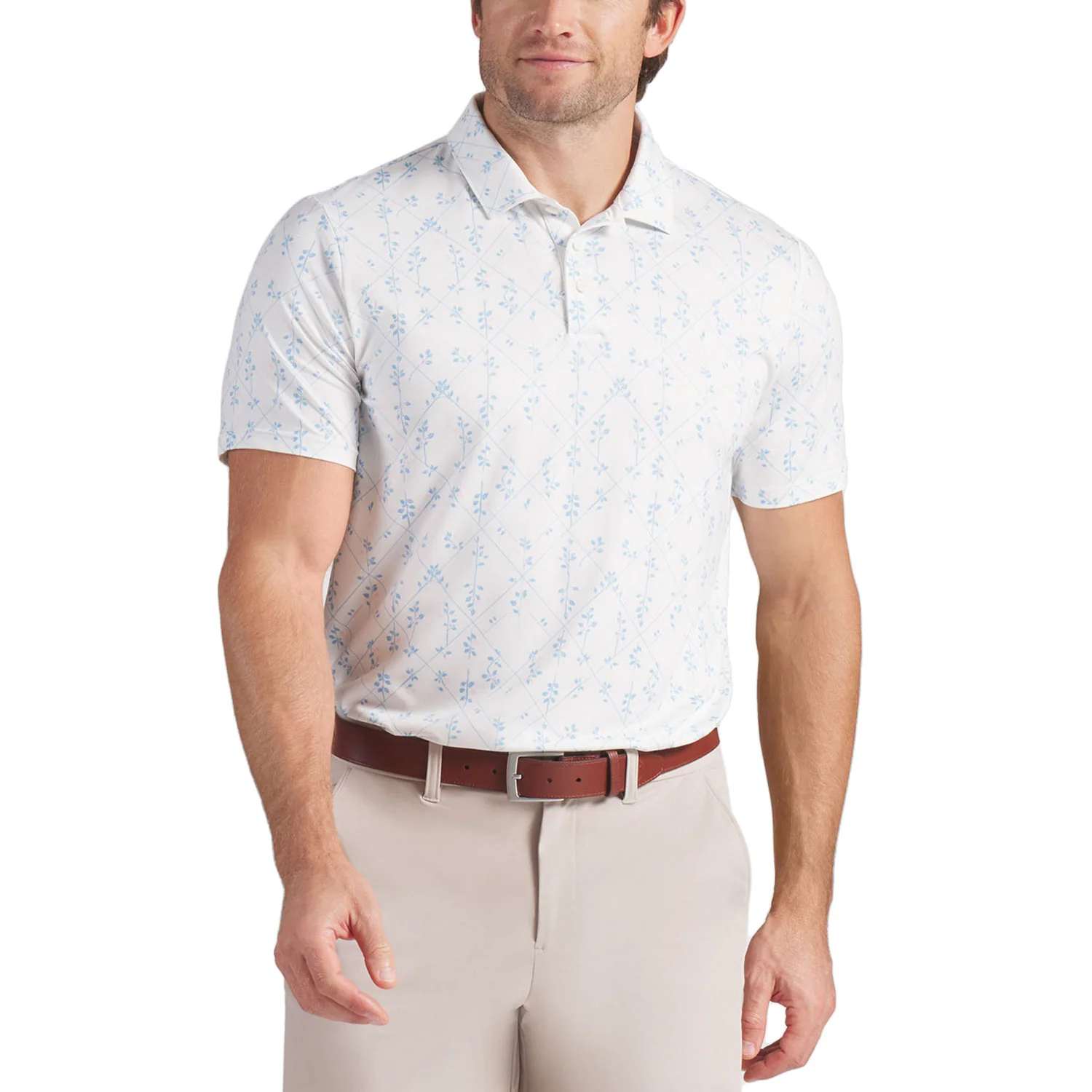 Puma Cloudspun Argyle Bloom Golf Polo - Image 3