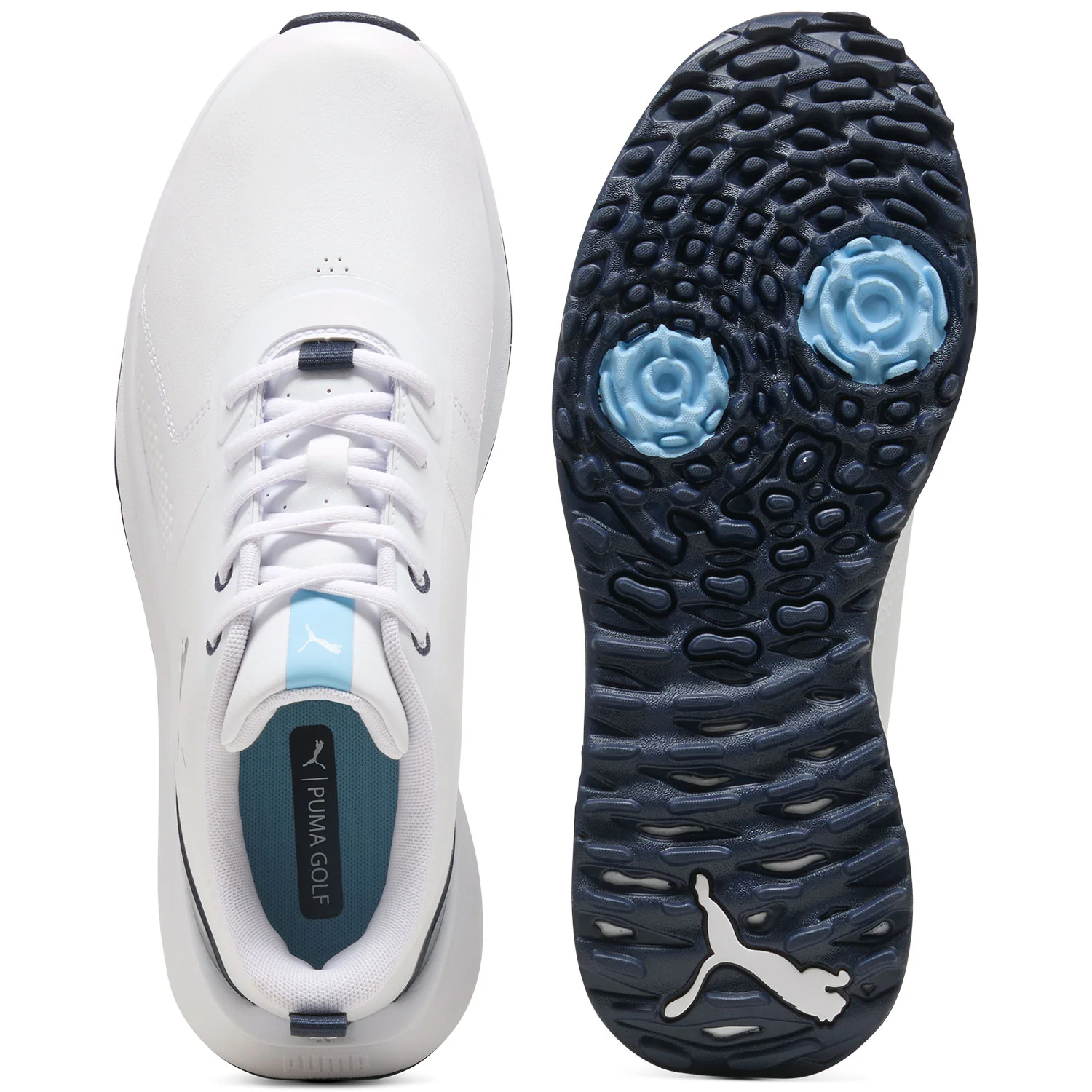 Puma Fusion Grip 6 Evo Golf Shoes White/Silver - Image 2