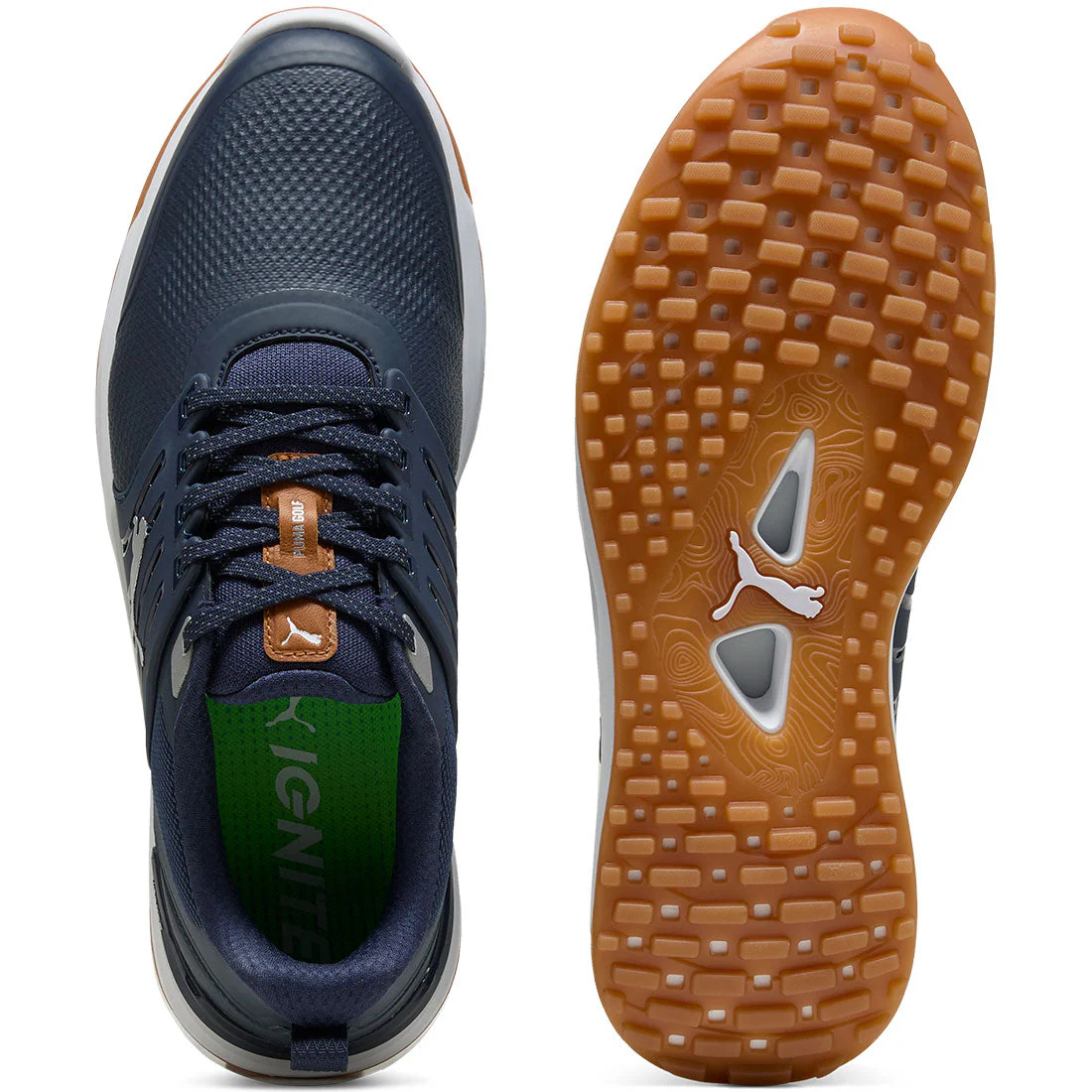 Puma Ignite Elevate 2 Golf Shoes Deep Navy/Silver/Gum - Image 6