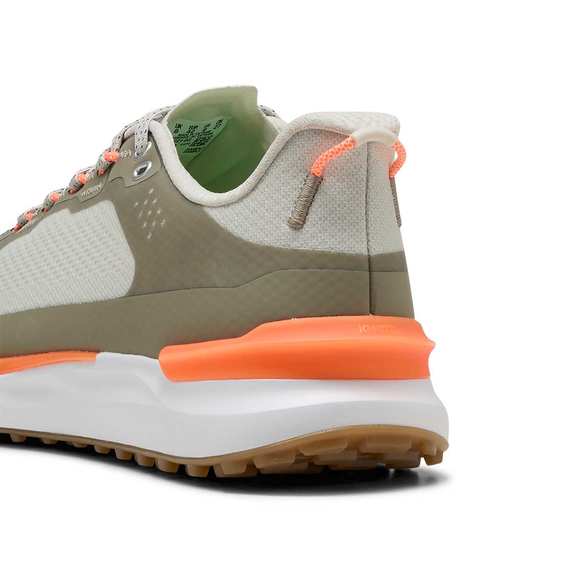 Puma Ignite Elevate X Golf Shoes Sedate Grey/Velvet Moss/Fluro Orange - Image 5