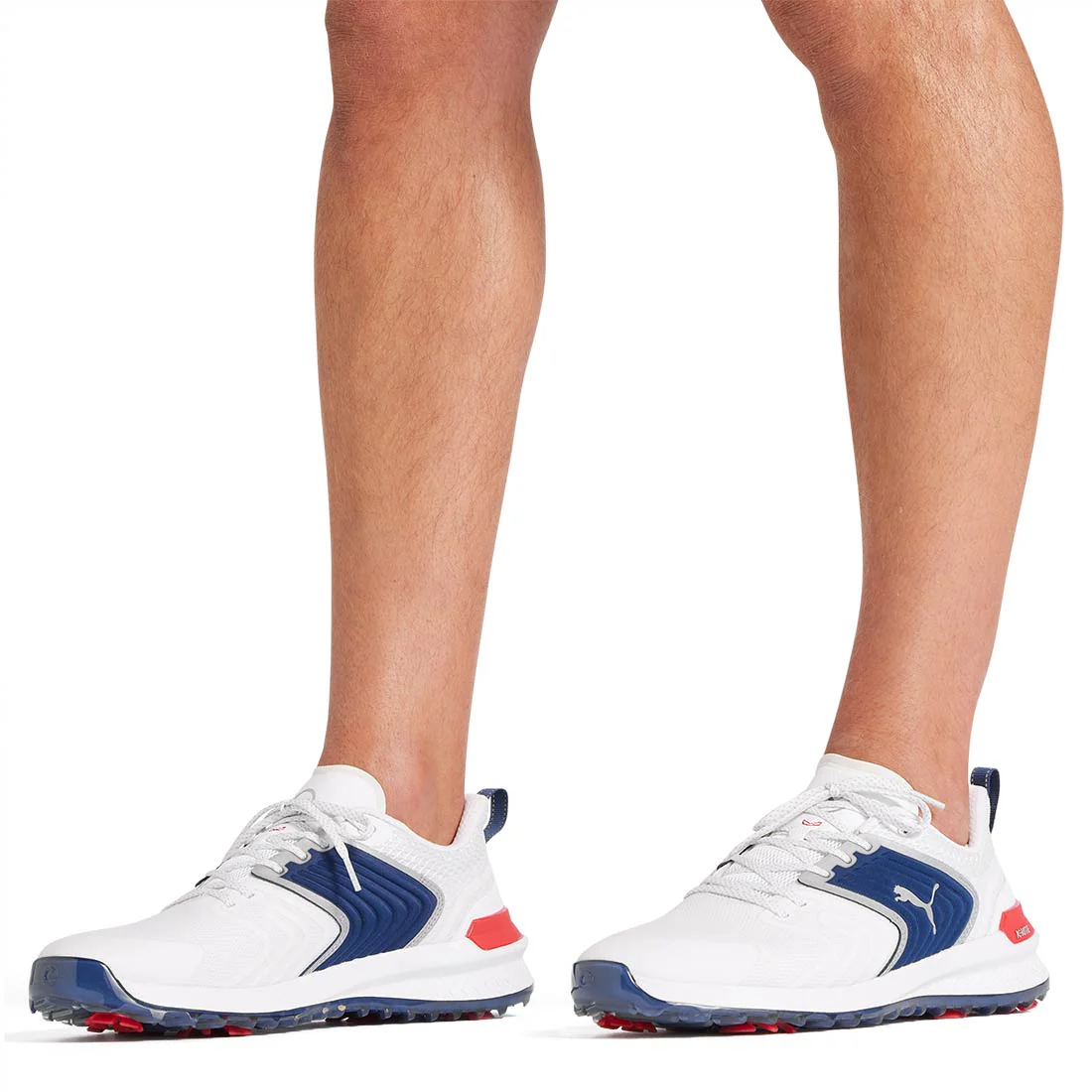 Puma Ignite Innovate Golf Shoes White/Persian Blue/Strong Red - Image 2