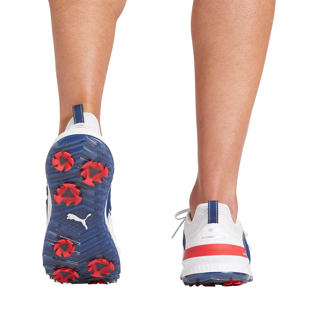 Puma Ignite Innovate Golf Shoes White/Persian Blue/Strong Red - Image 3